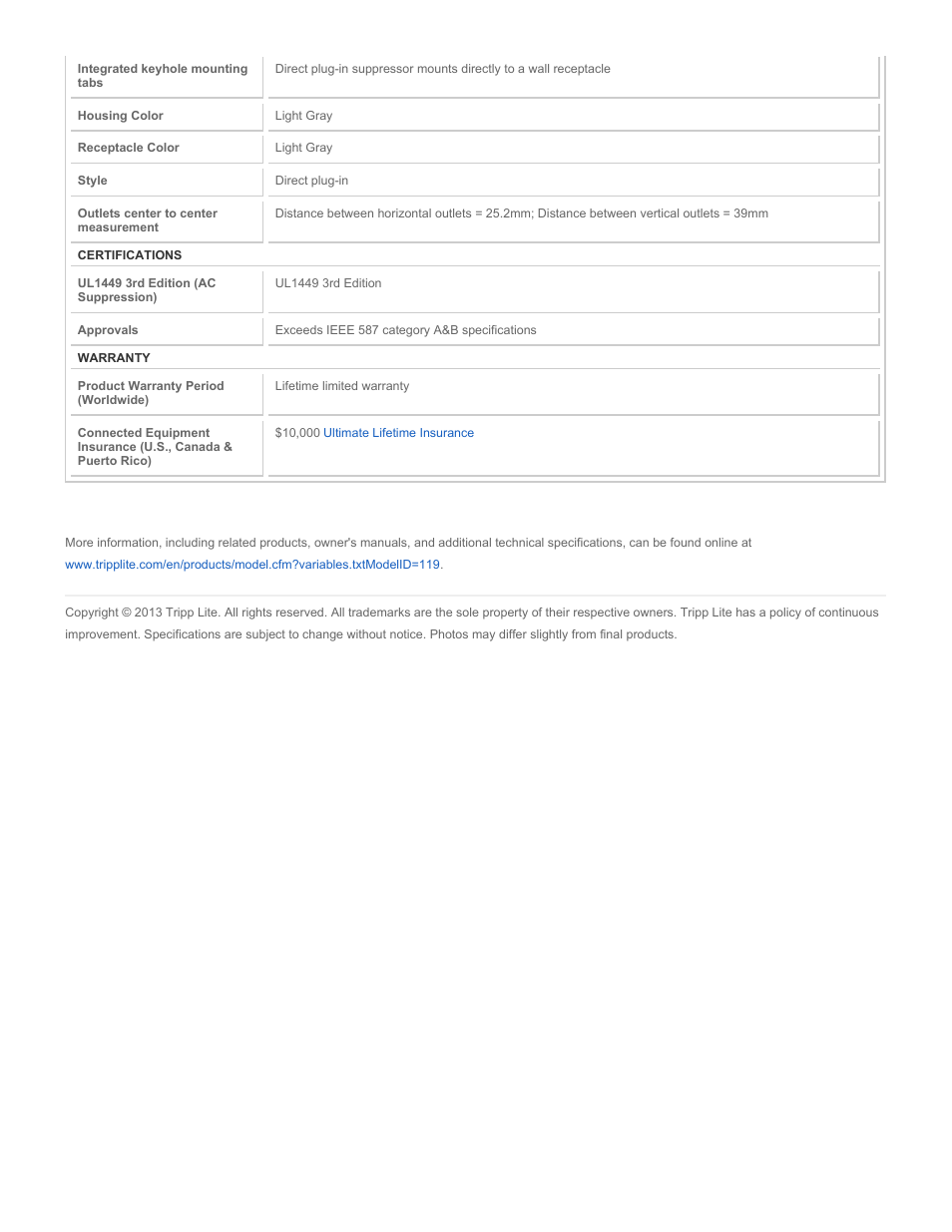 Tripp Lite SK6-0 User Manual | Page 3 / 3