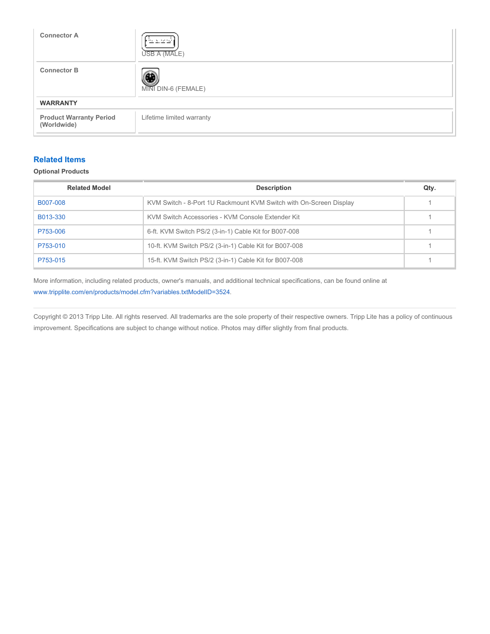 Tripp Lite U219-000-R User Manual | Page 2 / 2