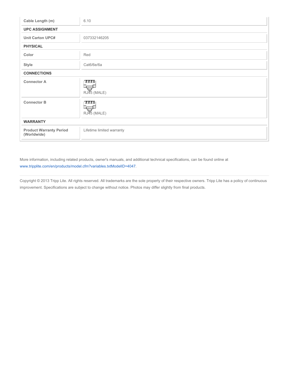 Tripp Lite N201-020-RD User Manual | Page 2 / 2