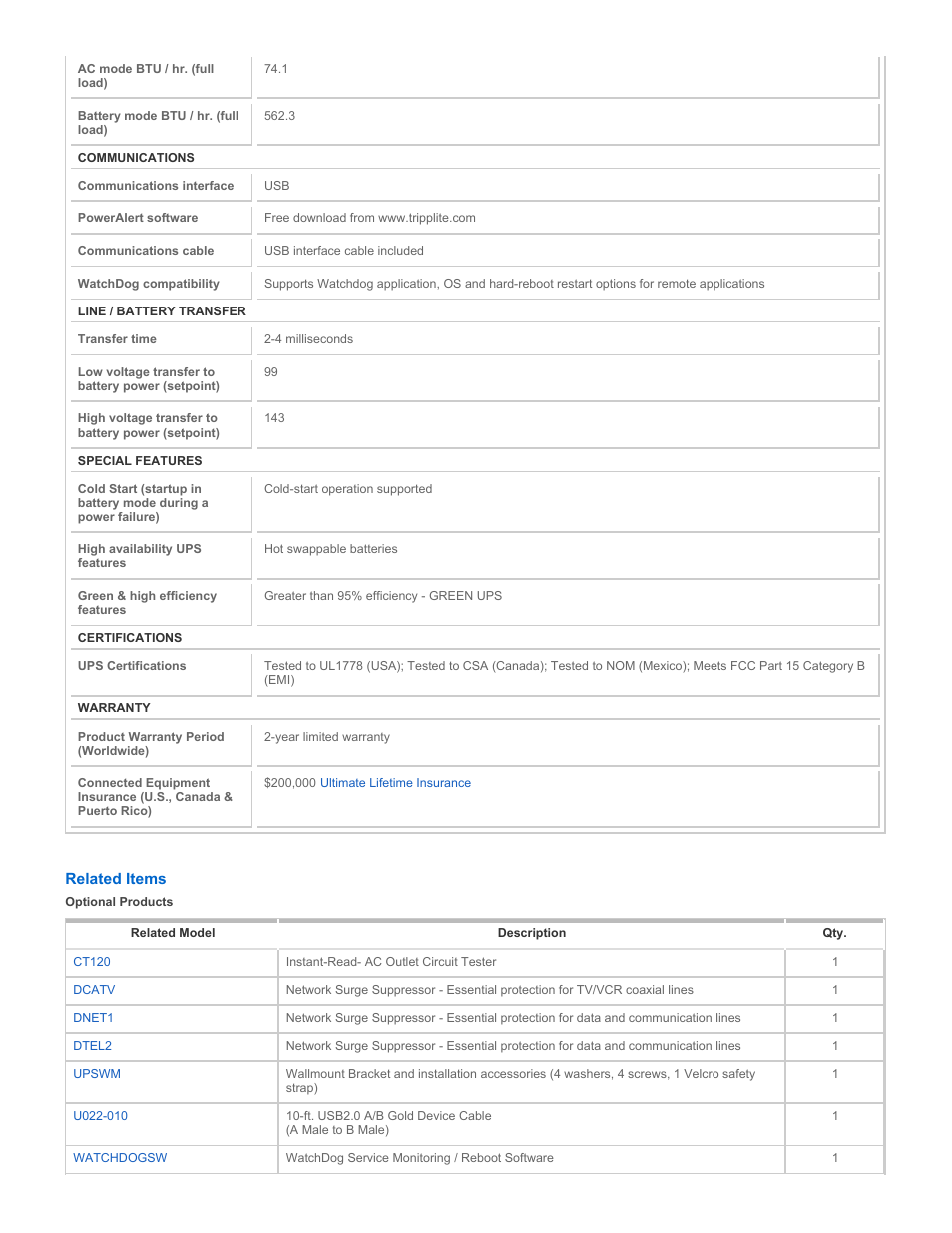 Tripp Lite BCPRO1050 User Manual | Page 4 / 5
