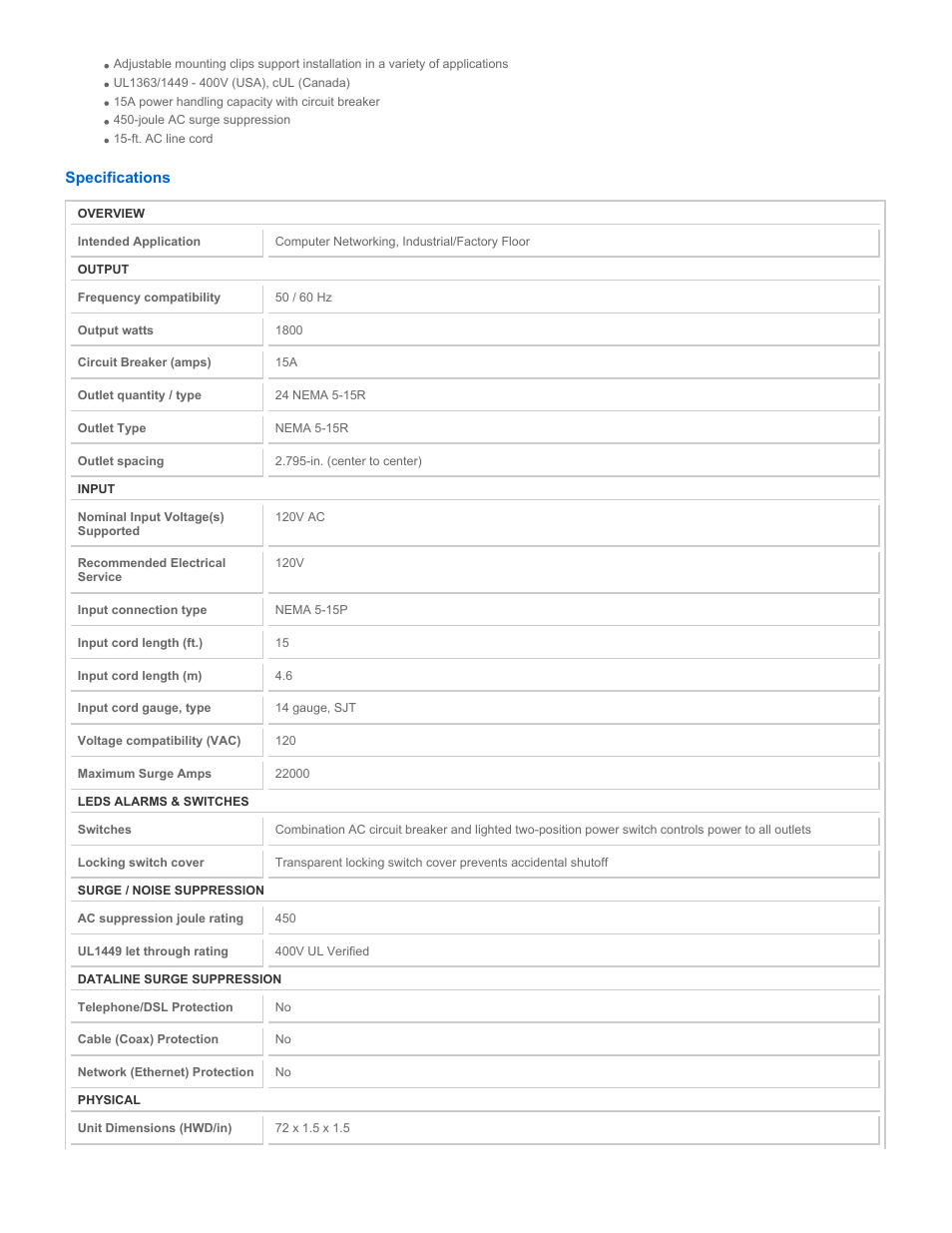Tripp Lite SS7619-15 User Manual | Page 2 / 3
