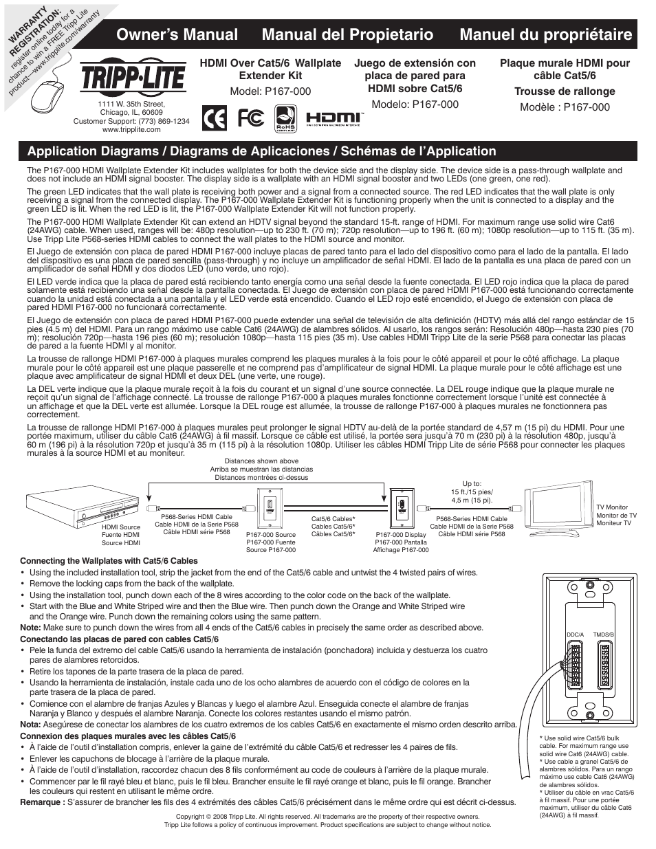 Tripp Lite P167-000 User Manual | 3 pages