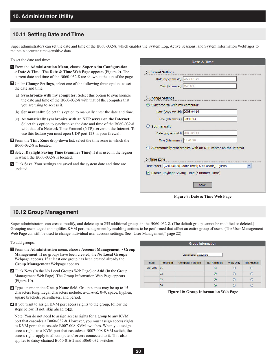 Administrator utility | Tripp Lite NetDirector B060-032-8 User Manual | Page 20 / 49