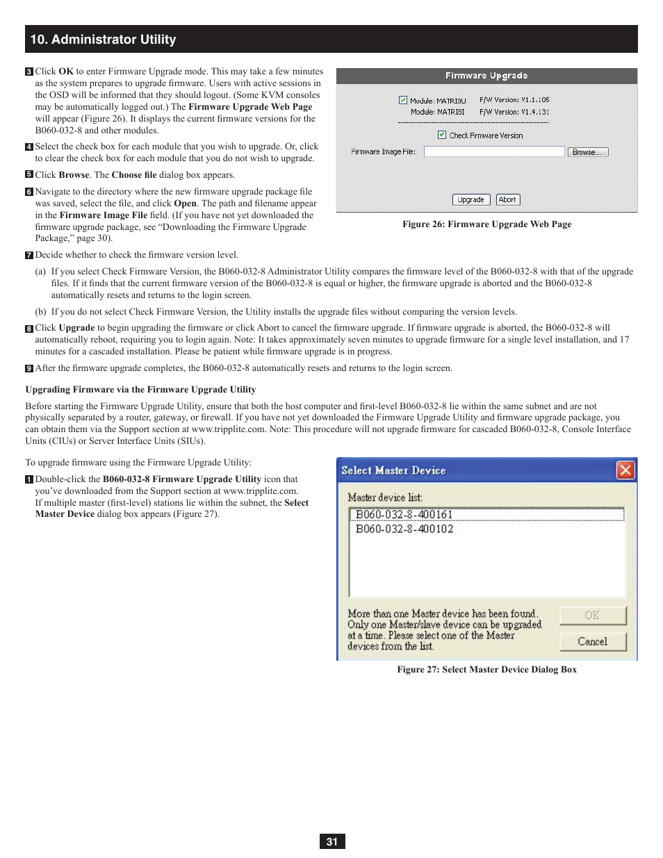 Administrator utility | Tripp Lite NetDirector B060-032-8 User Manual | Page 31 / 49