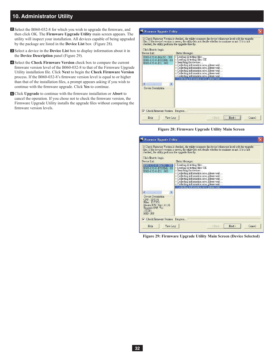 Administrator utility | Tripp Lite NetDirector B060-032-8 User Manual | Page 32 / 49