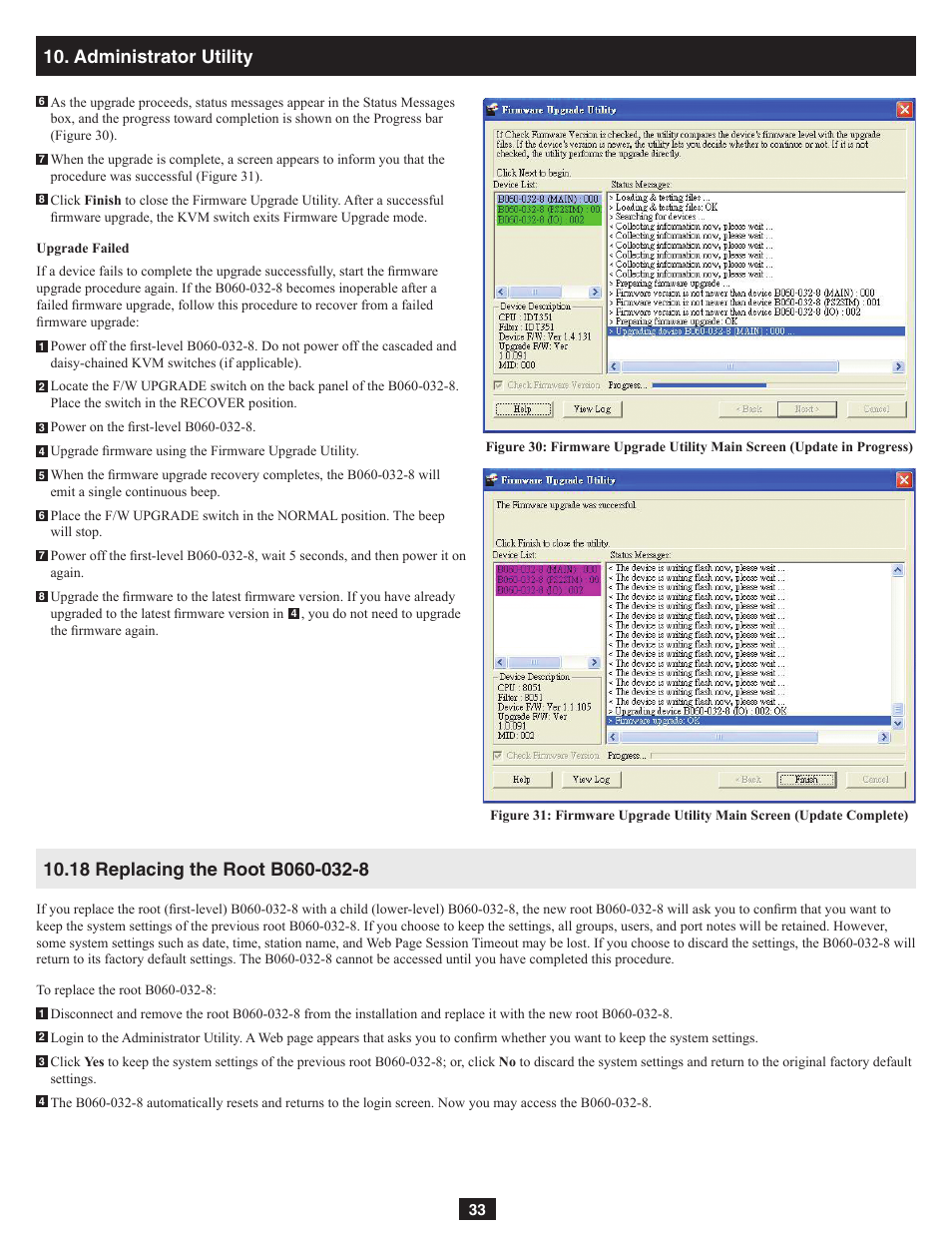 Administrator utility | Tripp Lite NetDirector B060-032-8 User Manual | Page 33 / 49