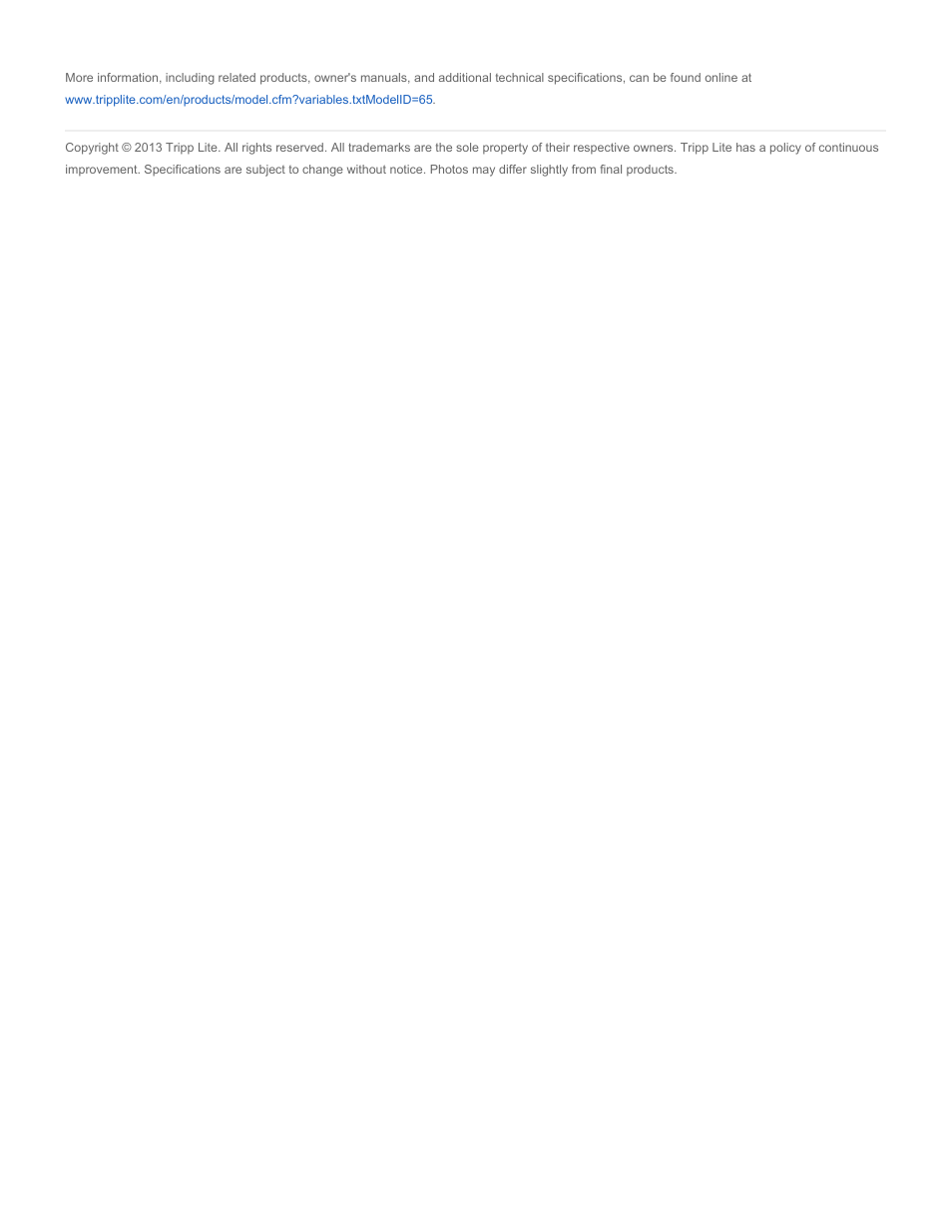 Tripp Lite TE1200 User Manual | Page 5 / 5
