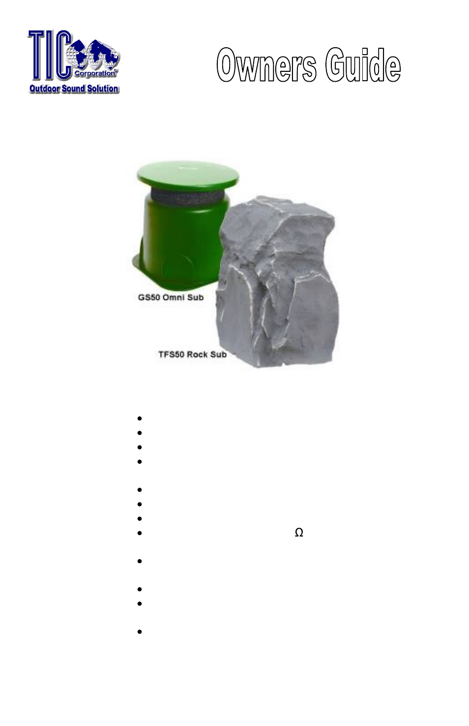 TIC GS50 User Manual | 10 pages