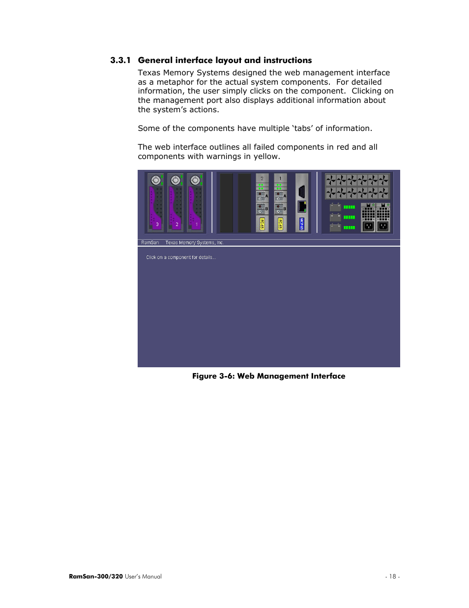 General interface layout and instructions | Texas Memory Systems RamSan-300/320 User Manual | Page 22 / 90