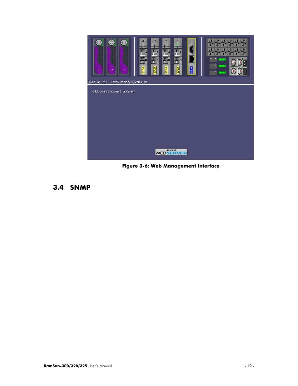 Snmp, 4 snmp | Texas Memory Systems 325 User Manual | Page 23 / 122