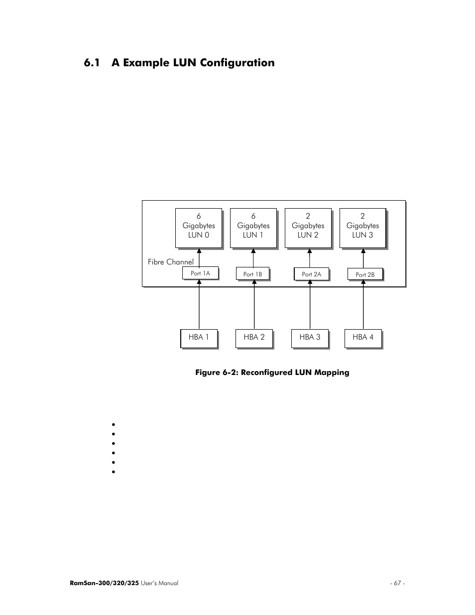 A example lun configuration, 1 a example lun configuration | Texas Memory Systems 325 User Manual | Page 71 / 122