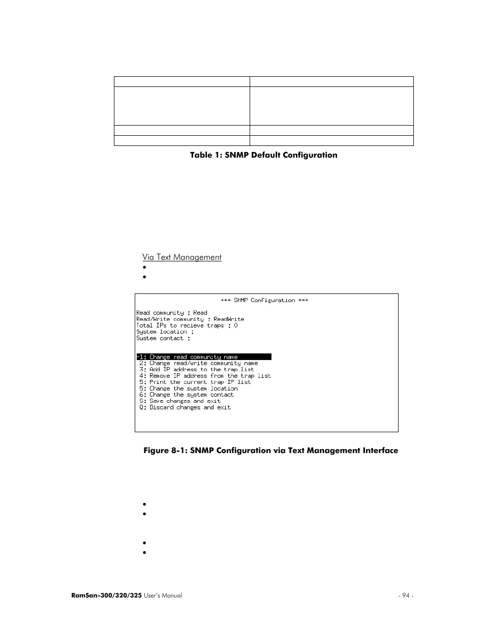 Via text management | Texas Memory Systems 325 User Manual | Page 98 / 122