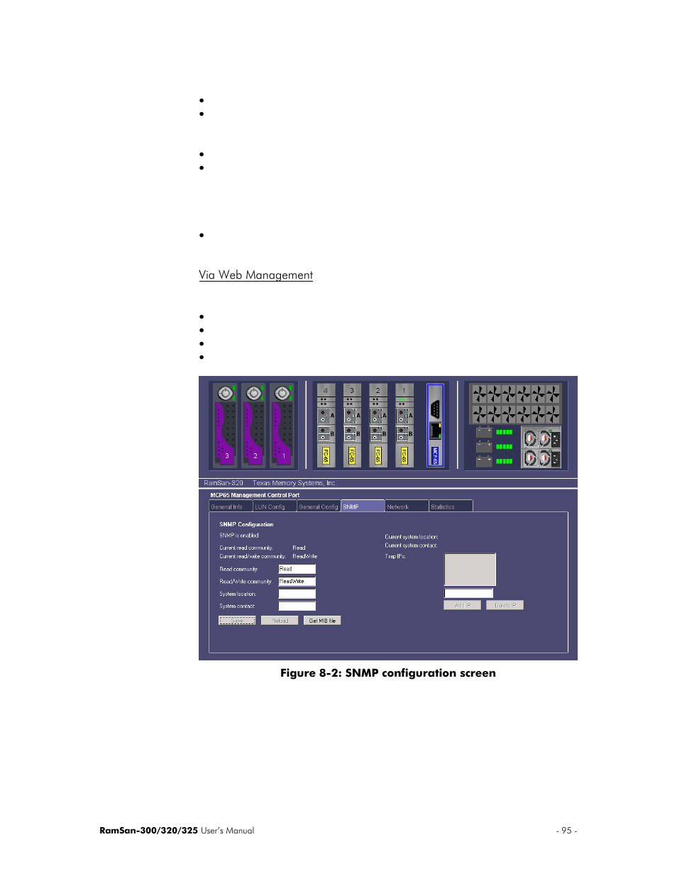 Via web management | Texas Memory Systems 325 User Manual | Page 99 / 122