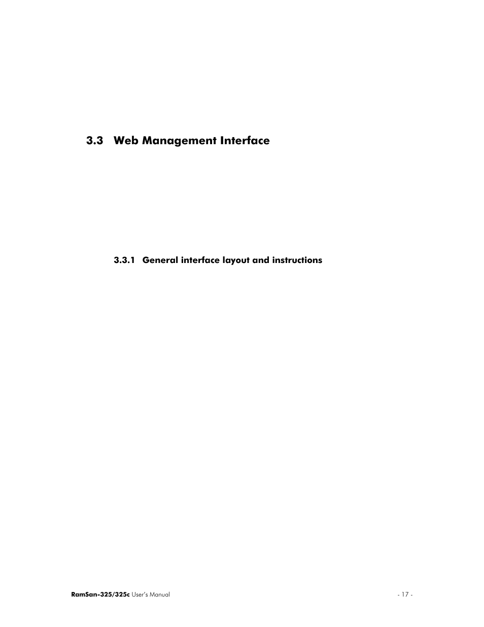 3 web management interface | Texas Memory Systems RamSan-325/325c User Manual | Page 21 / 121