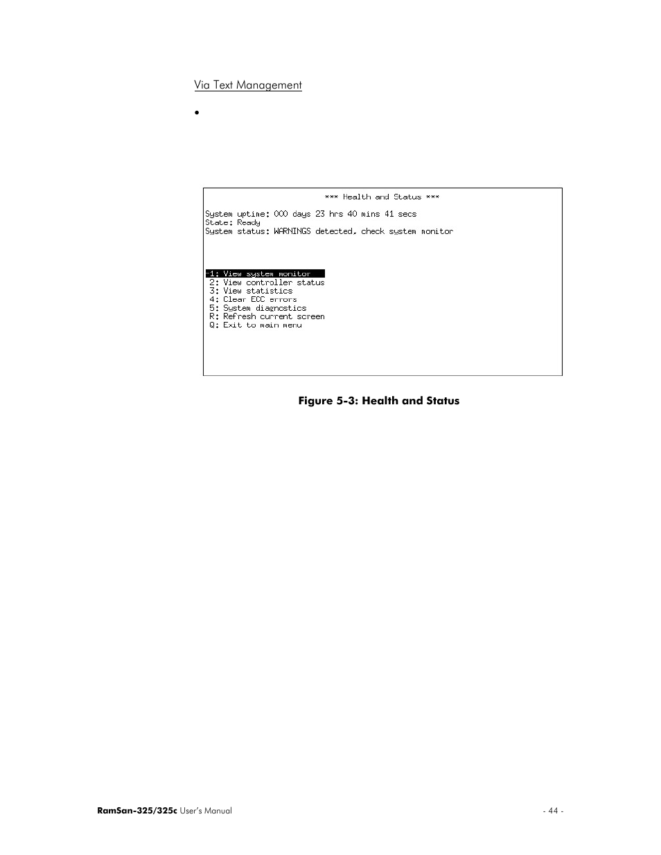 Texas Memory Systems RamSan-325/325c User Manual | Page 48 / 121