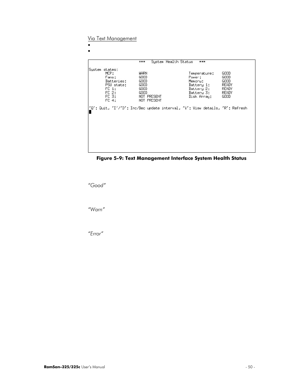 Texas Memory Systems RamSan-325/325c User Manual | Page 54 / 121