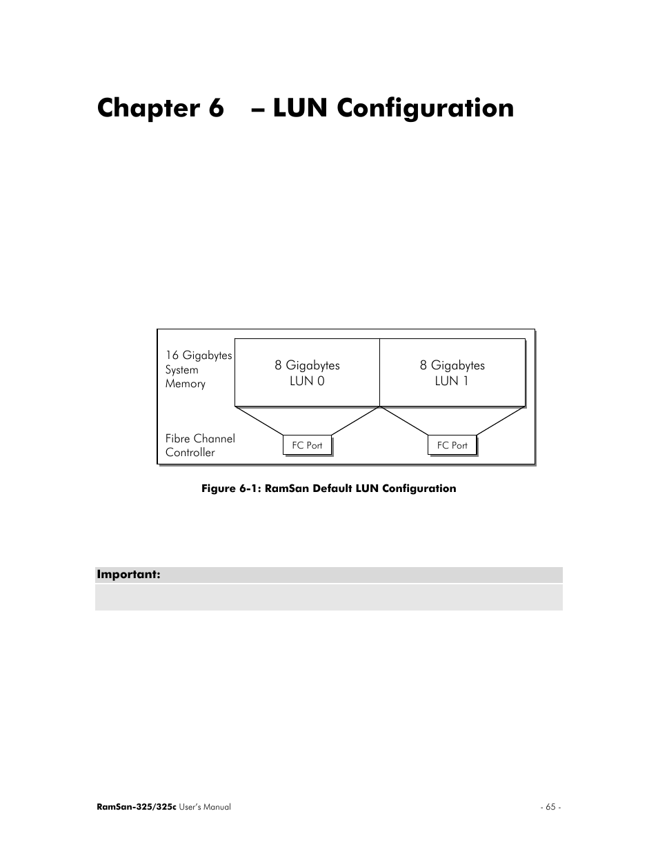 Chapter 6 – lun configuration | Texas Memory Systems RamSan-325/325c User Manual | Page 69 / 121