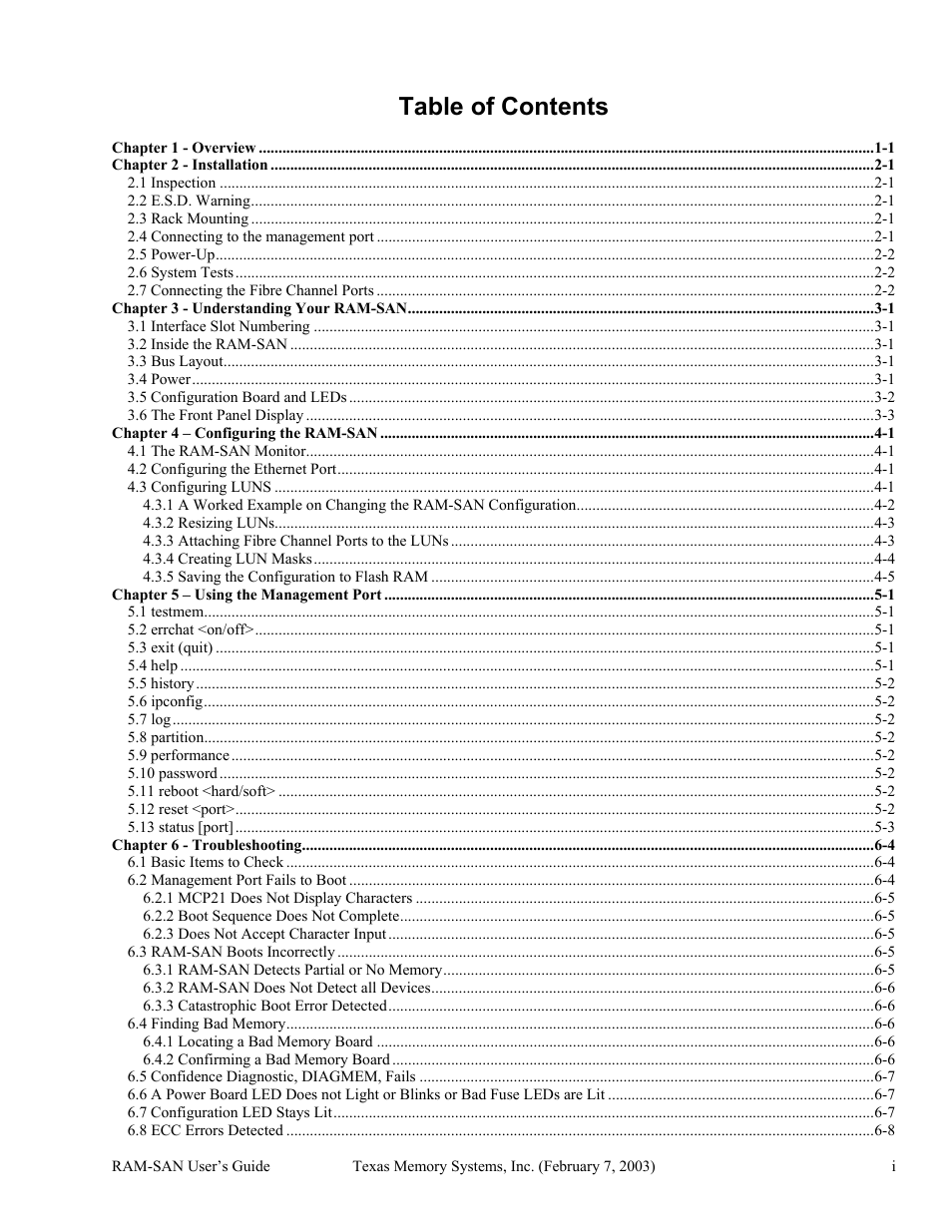 Texas Memory Systems RAM-SAN 520 User Manual | Page 2 / 26