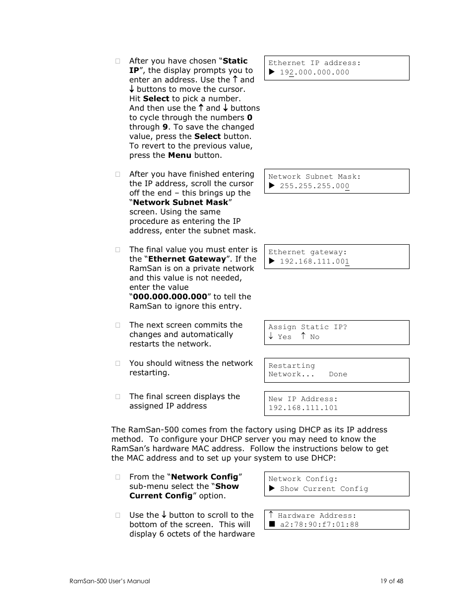 Texas Memory Systems RamSan-500 User Manual | Page 19 / 48