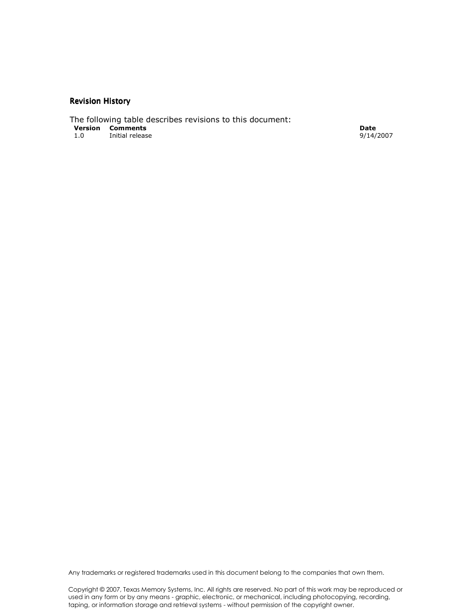 Texas Memory Systems RamSan-500 User Manual | Page 2 / 48