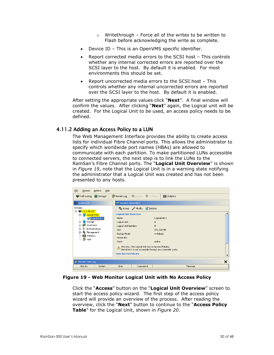 Texas Memory Systems RamSan-500 User Manual | Page 30 / 48