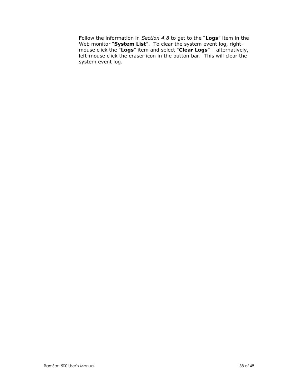 Texas Memory Systems RamSan-500 User Manual | Page 38 / 48