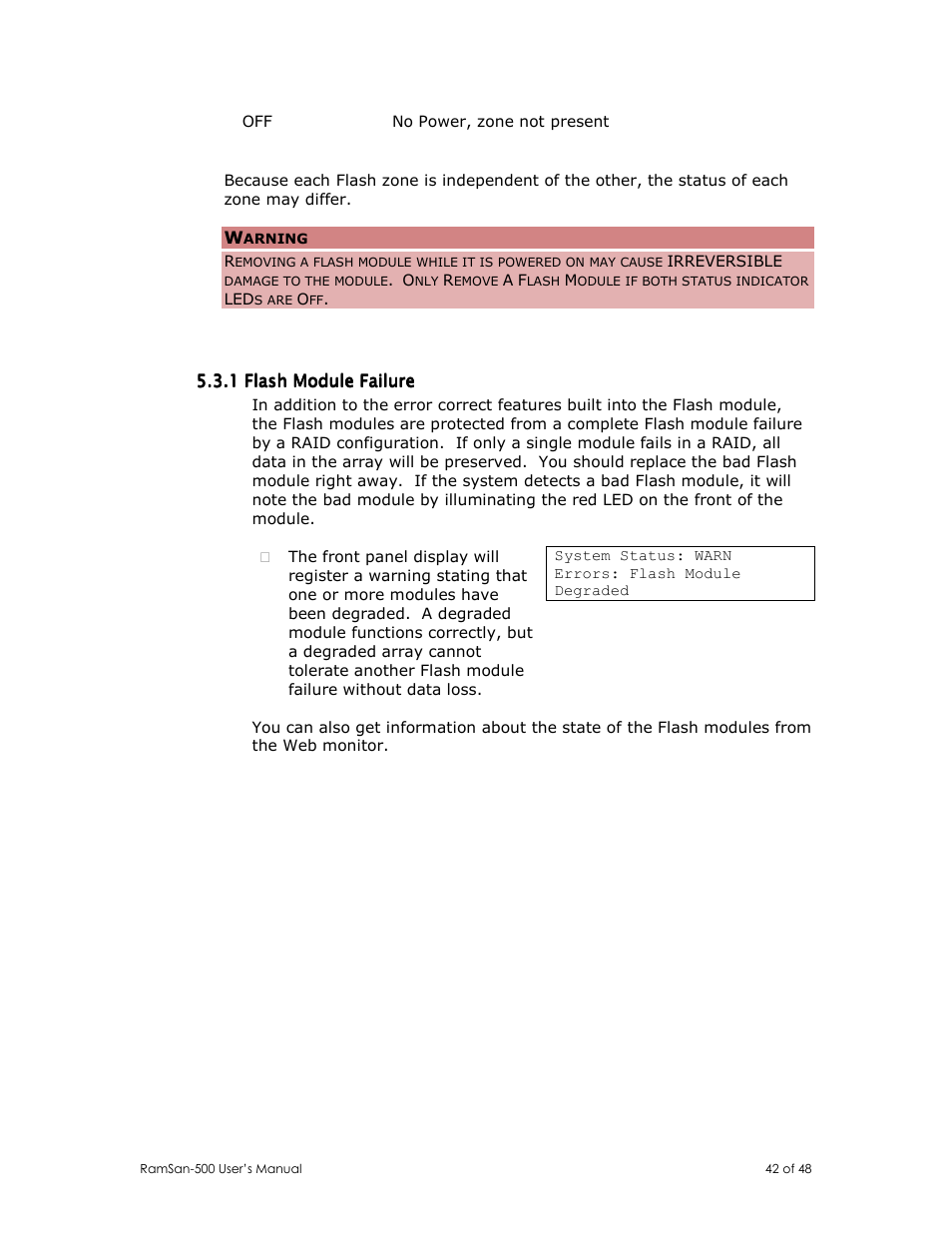 Texas Memory Systems RamSan-500 User Manual | Page 42 / 48