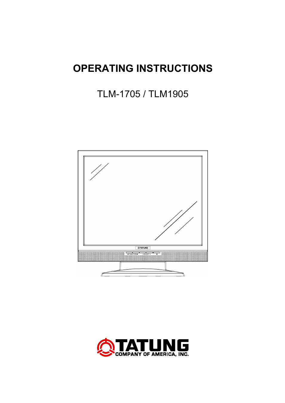 Tatung TLM1905 User Manual | 28 pages