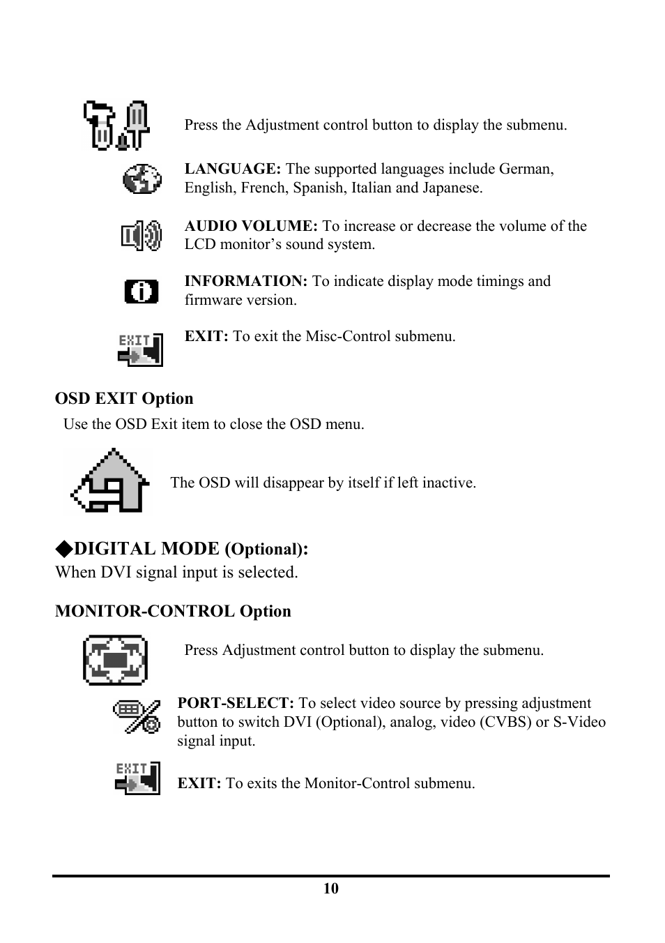 Digital mode | Tatung TLM1905 User Manual | Page 16 / 28