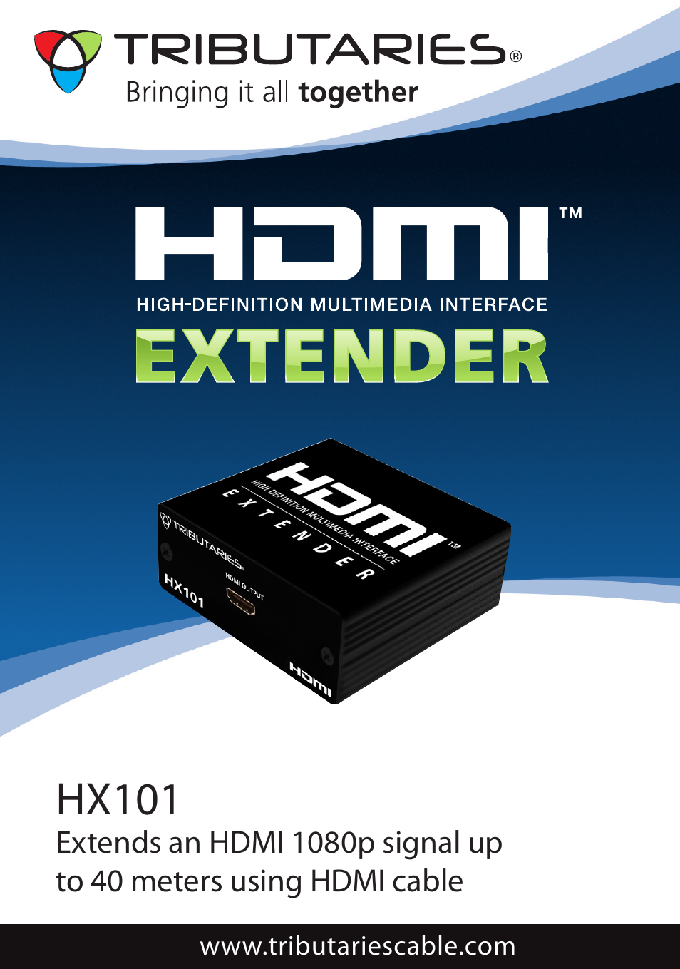 Tributaries HDMI HX101 User Manual | 4 pages