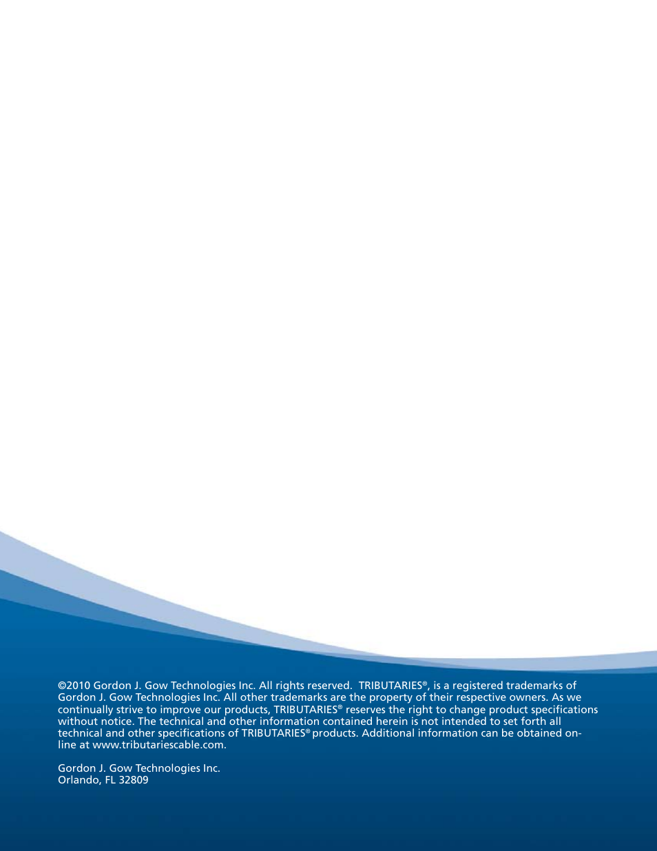 Tributaries PWRI-X User Manual | Page 16 / 16