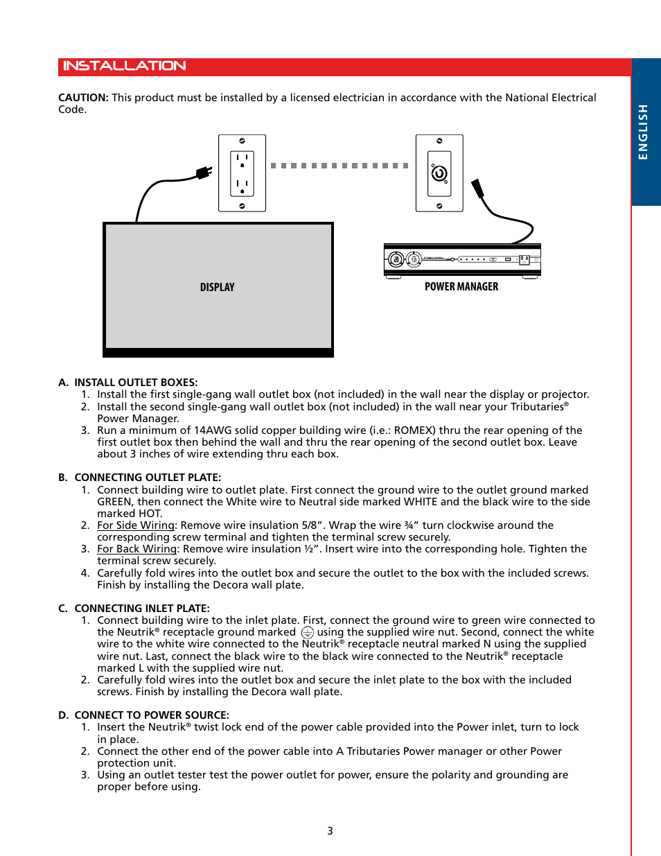 Installation | Tributaries PWRI-X User Manual | Page 5 / 16