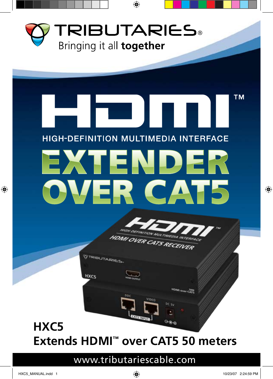 Tributaries HDMI HXC5 User Manual | 8 pages