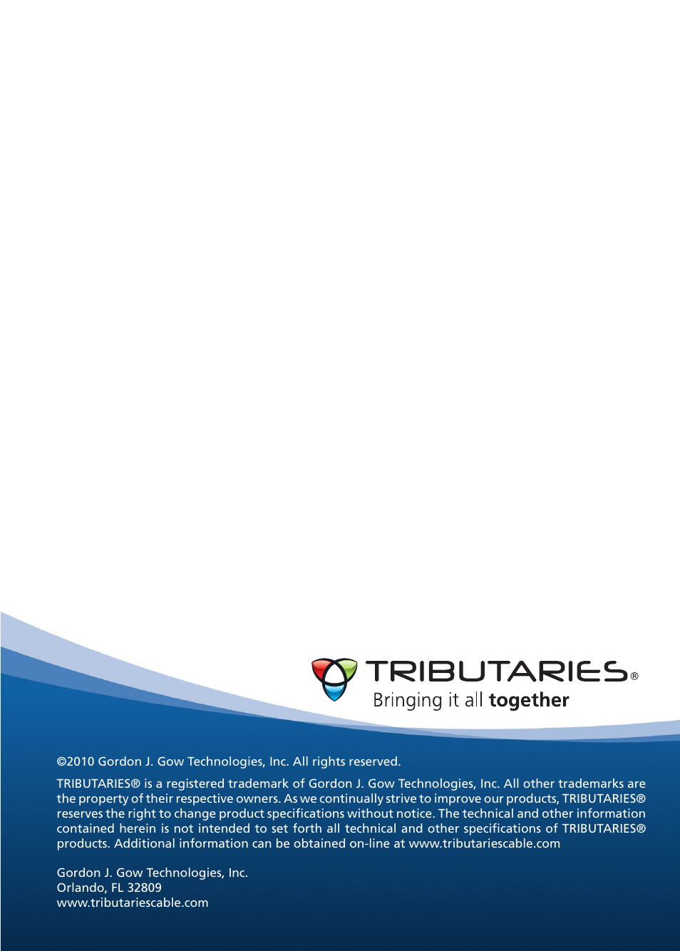 Tributaries HDMI HX1C6 User Manual | Page 8 / 8