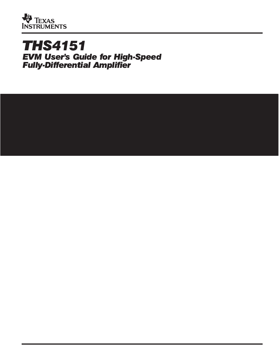 Texas Instruments THS4151 User Manual | 26 pages