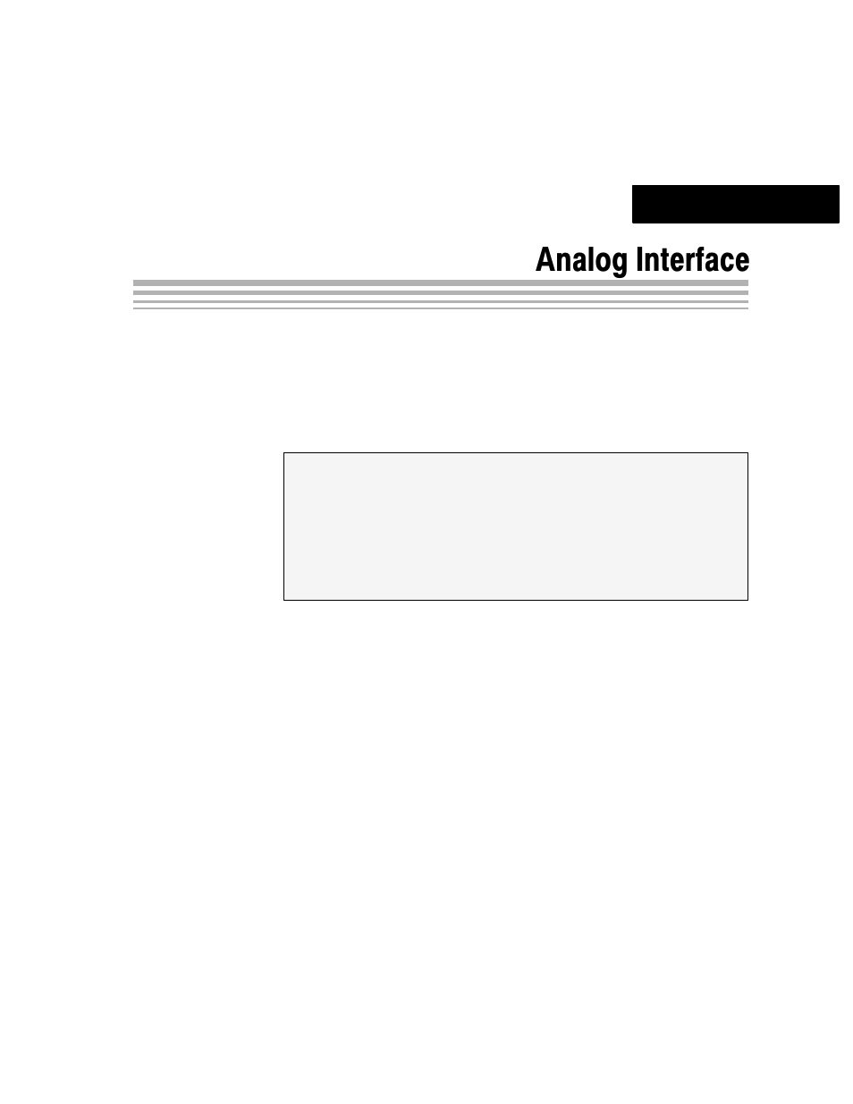 Analog interface, Chapter 2 | Texas Instruments TLC3578EVM User Manual | Page 11 / 32