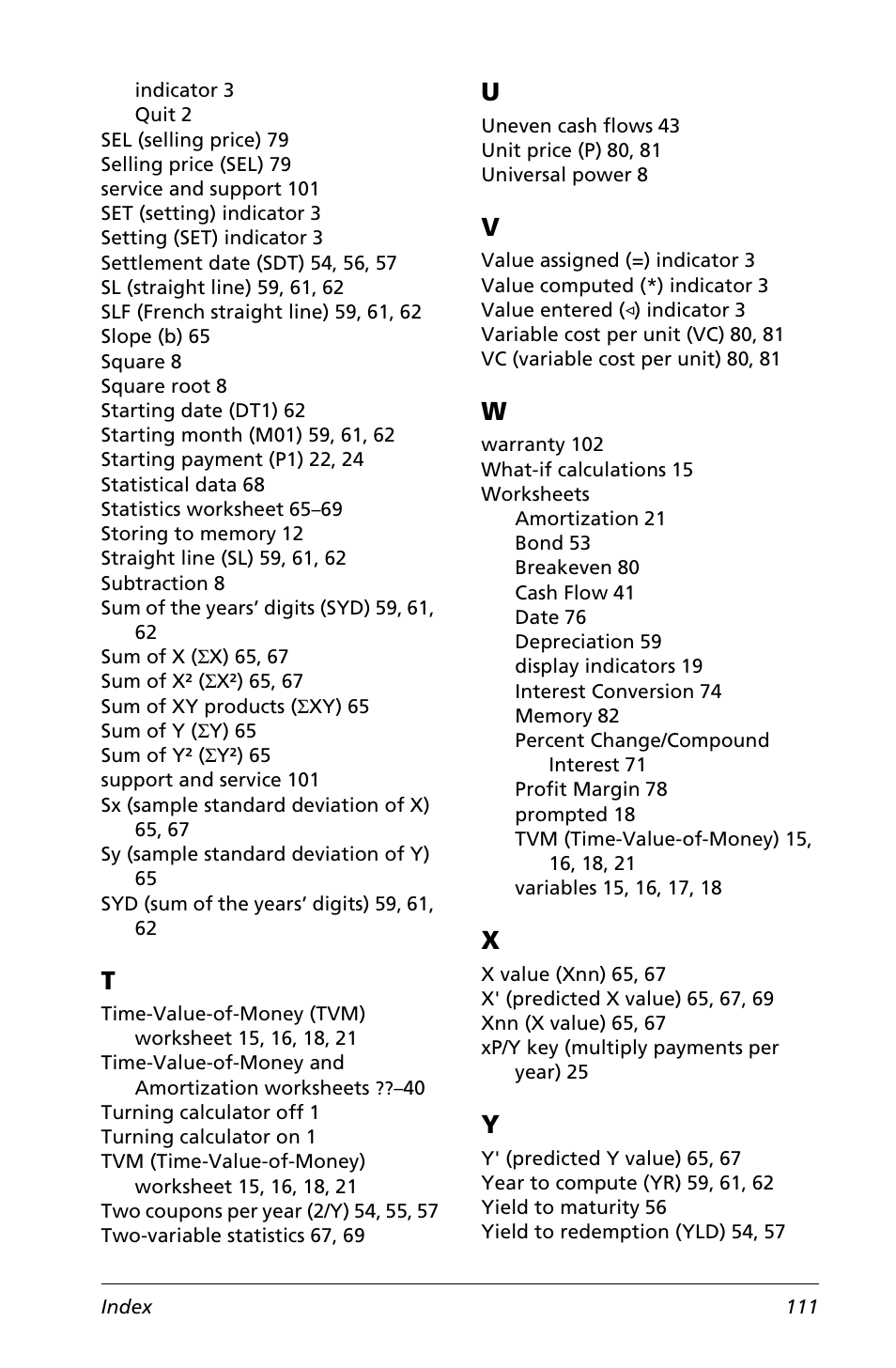 Texas Instruments Calculator User Manual | Page 115 / 116