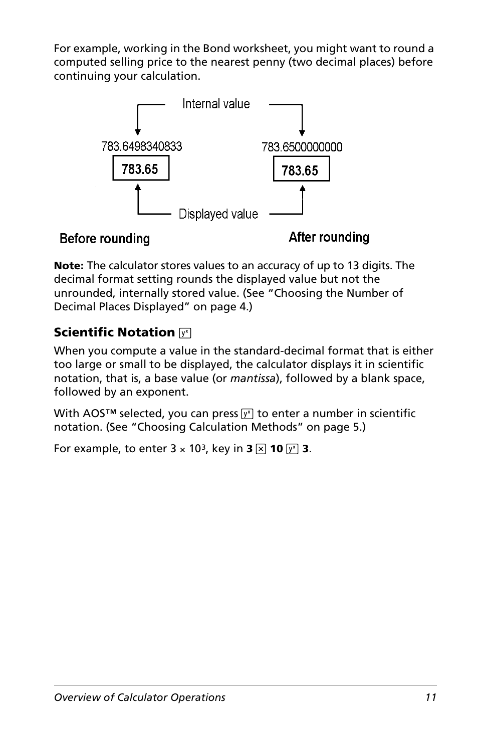 Scientific notation | Texas Instruments Calculator User Manual | Page 15 / 116