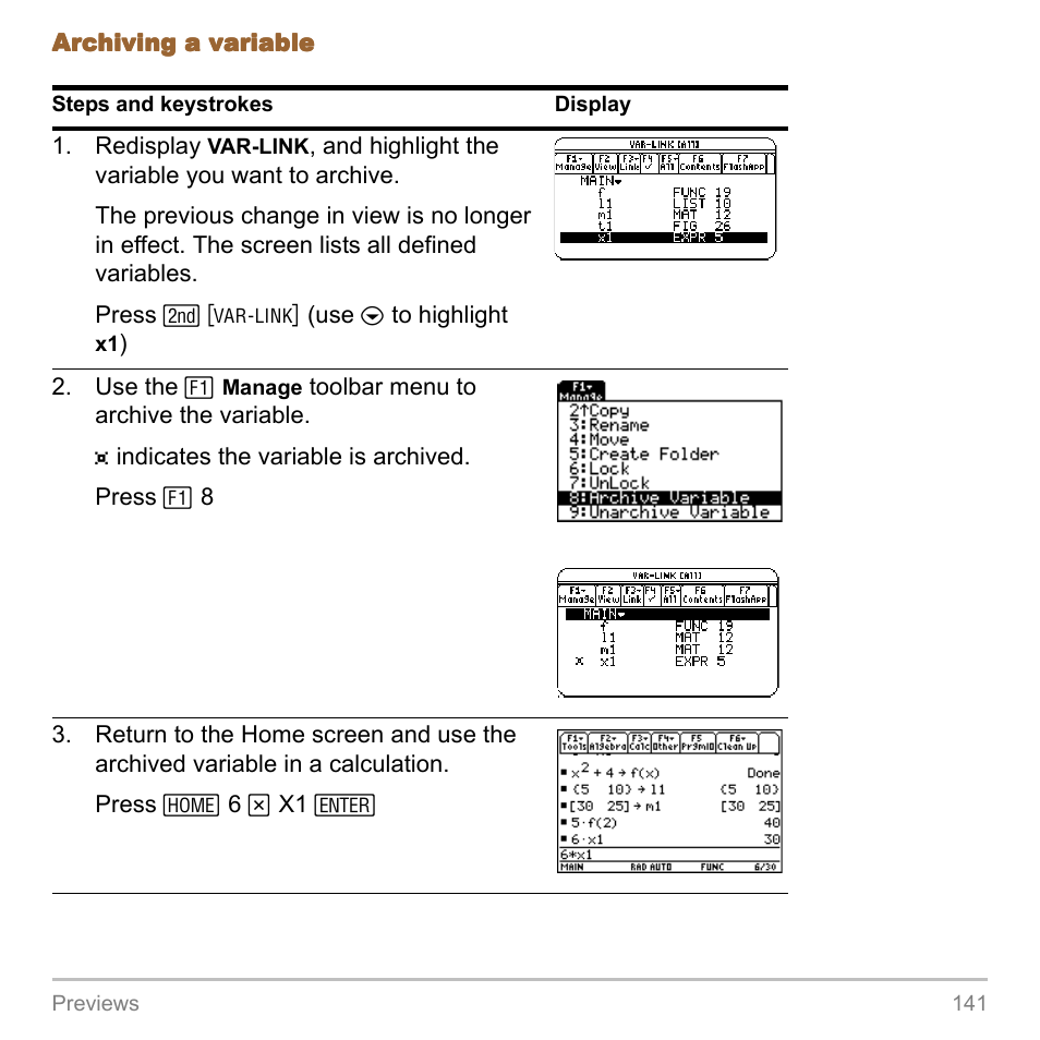 Texas Instruments TITANIUM TI-89 User Manual | Page 141 / 1008
