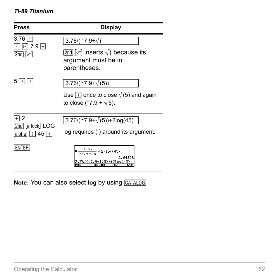 Texas Instruments TITANIUM TI-89 User Manual | Page 162 / 1008