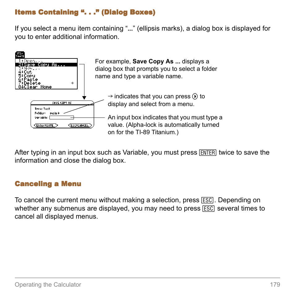 Texas Instruments TITANIUM TI-89 User Manual | Page 179 / 1008