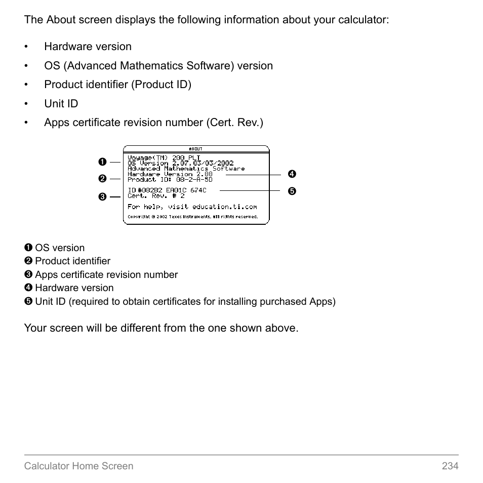 Texas Instruments TITANIUM TI-89 User Manual | Page 234 / 1008