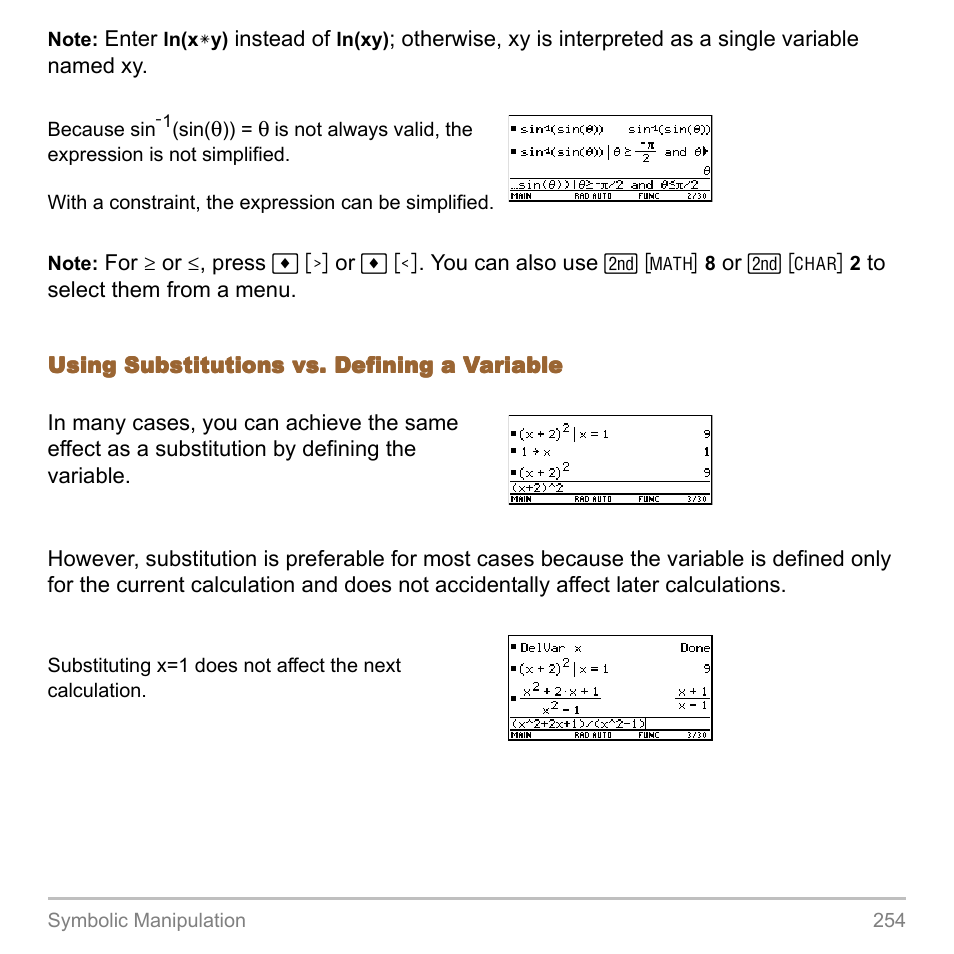 Texas Instruments TITANIUM TI-89 User Manual | Page 254 / 1008