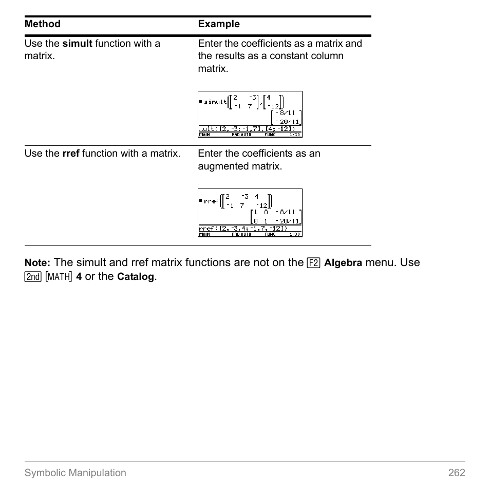 Texas Instruments TITANIUM TI-89 User Manual | Page 262 / 1008