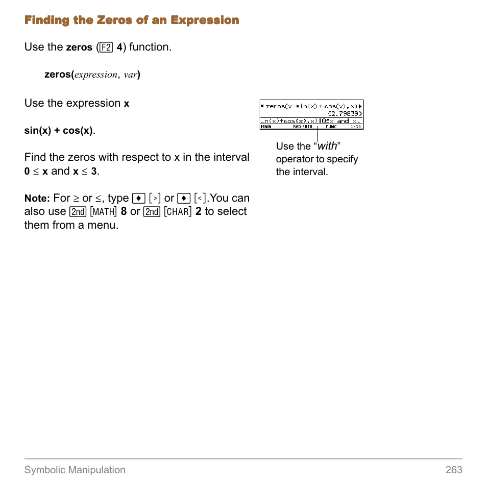 Texas Instruments TITANIUM TI-89 User Manual | Page 263 / 1008