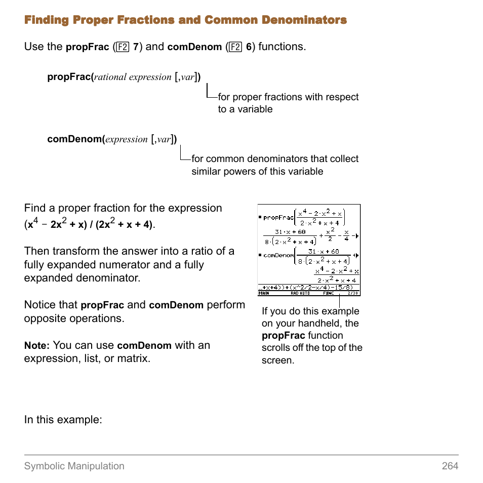 Texas Instruments TITANIUM TI-89 User Manual | Page 264 / 1008