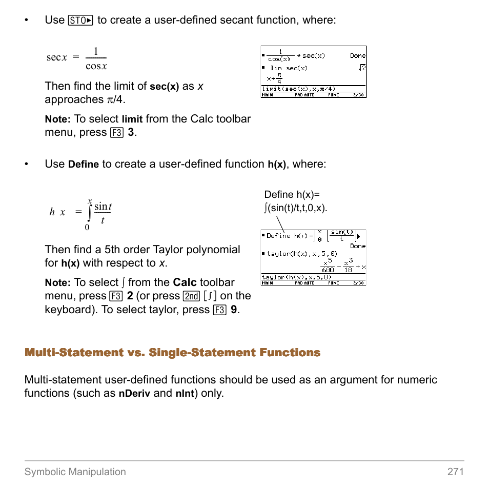 Texas Instruments TITANIUM TI-89 User Manual | Page 271 / 1008