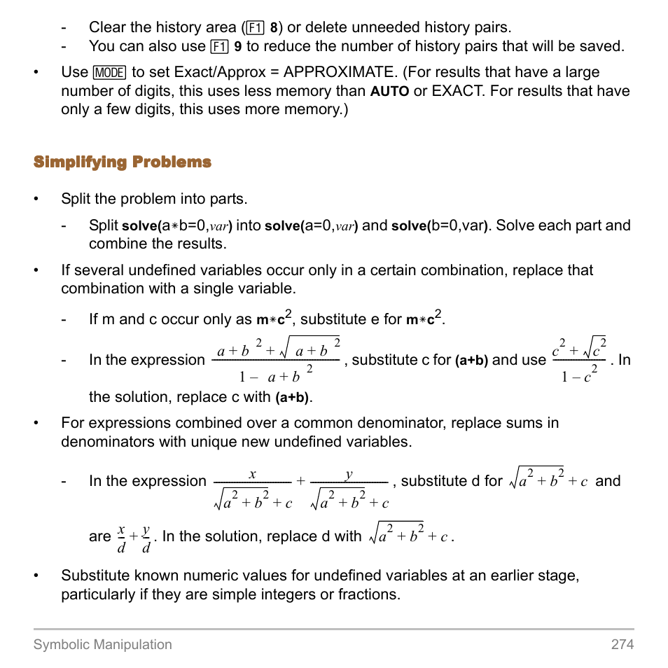 Texas Instruments TITANIUM TI-89 User Manual | Page 274 / 1008
