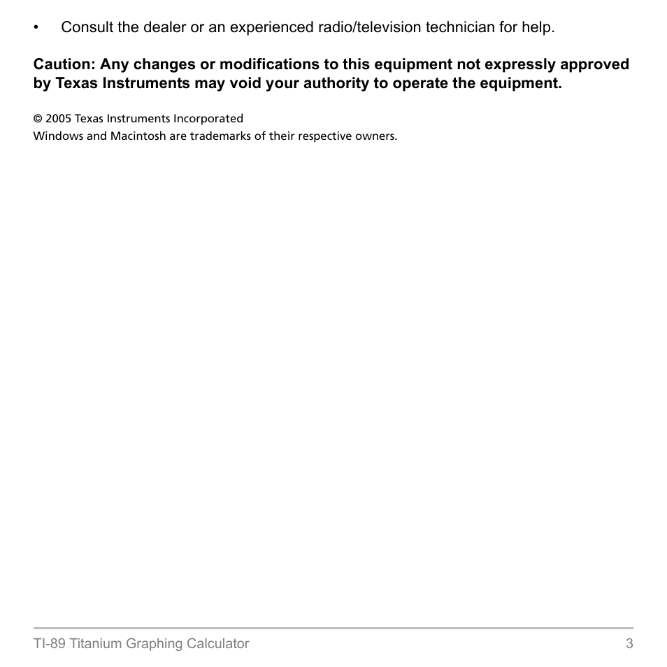 Texas Instruments TITANIUM TI-89 User Manual | Page 3 / 1008