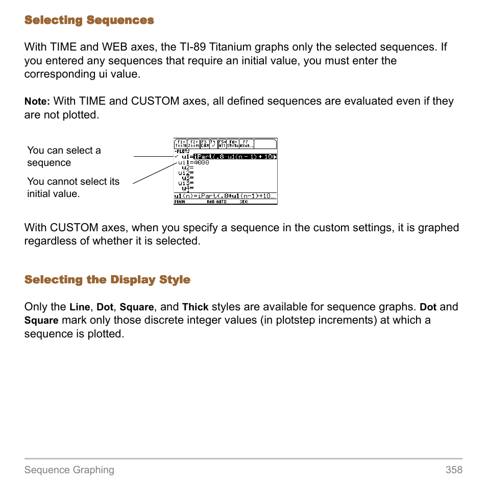 Texas Instruments TITANIUM TI-89 User Manual | Page 358 / 1008